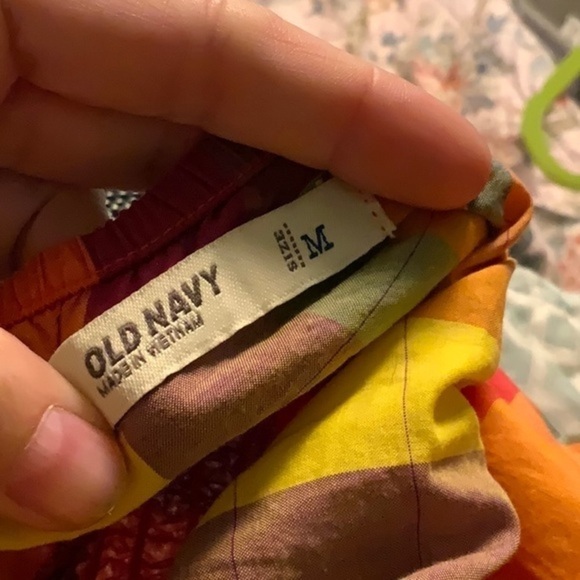 Old Navy Multicolor Fall plaid halter neck dress pockets open back Medium - Picture 5 of 5